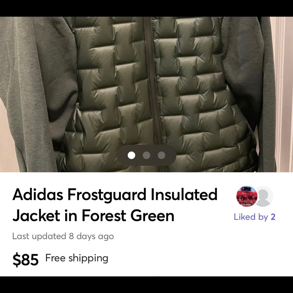 Adidas Frost guard Jacket Green New w/Tags